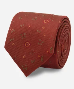 Fall Florals Rust Tie