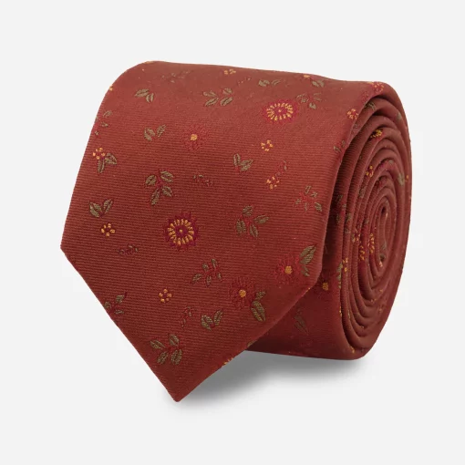 Fall Florals Rust Tie